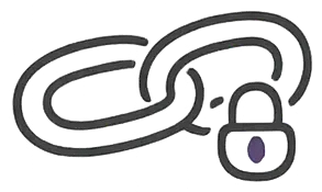 A link icon with a lock representing password-protected dashboard sharing